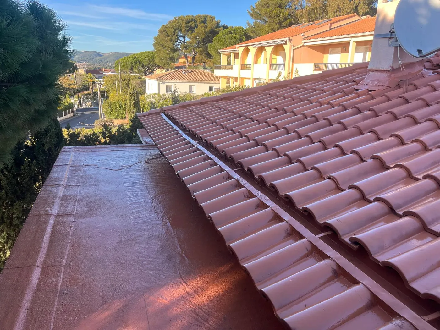 Toiture en tuiles neuves et terrasse étanchée à Sanary-sur-Mer