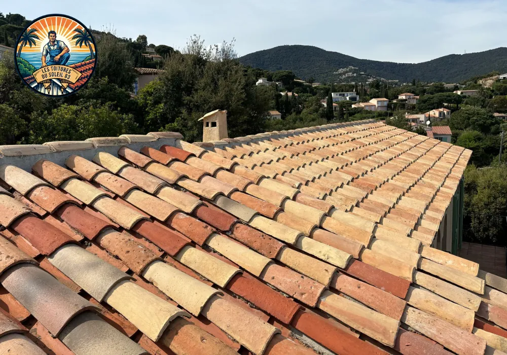 Toiture en tuiles restaurée à Sanary-sur-Mer